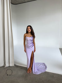 Albina Dyla lilac gown hire