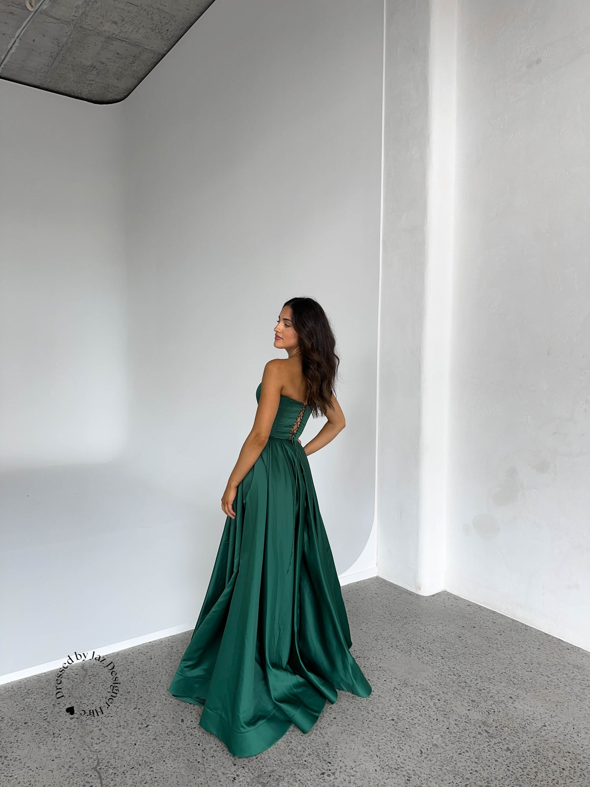 Rosa Gown - Emerald Green