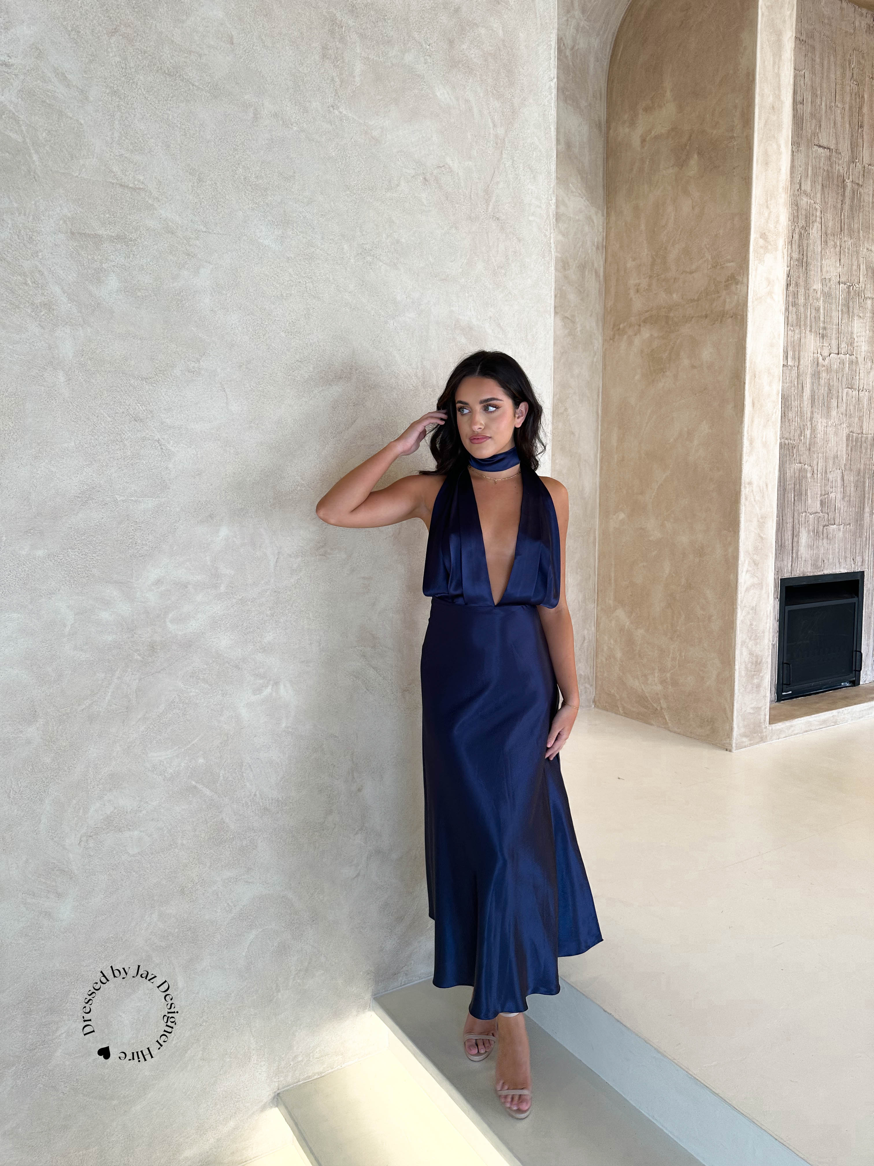 Designer halter dress sales