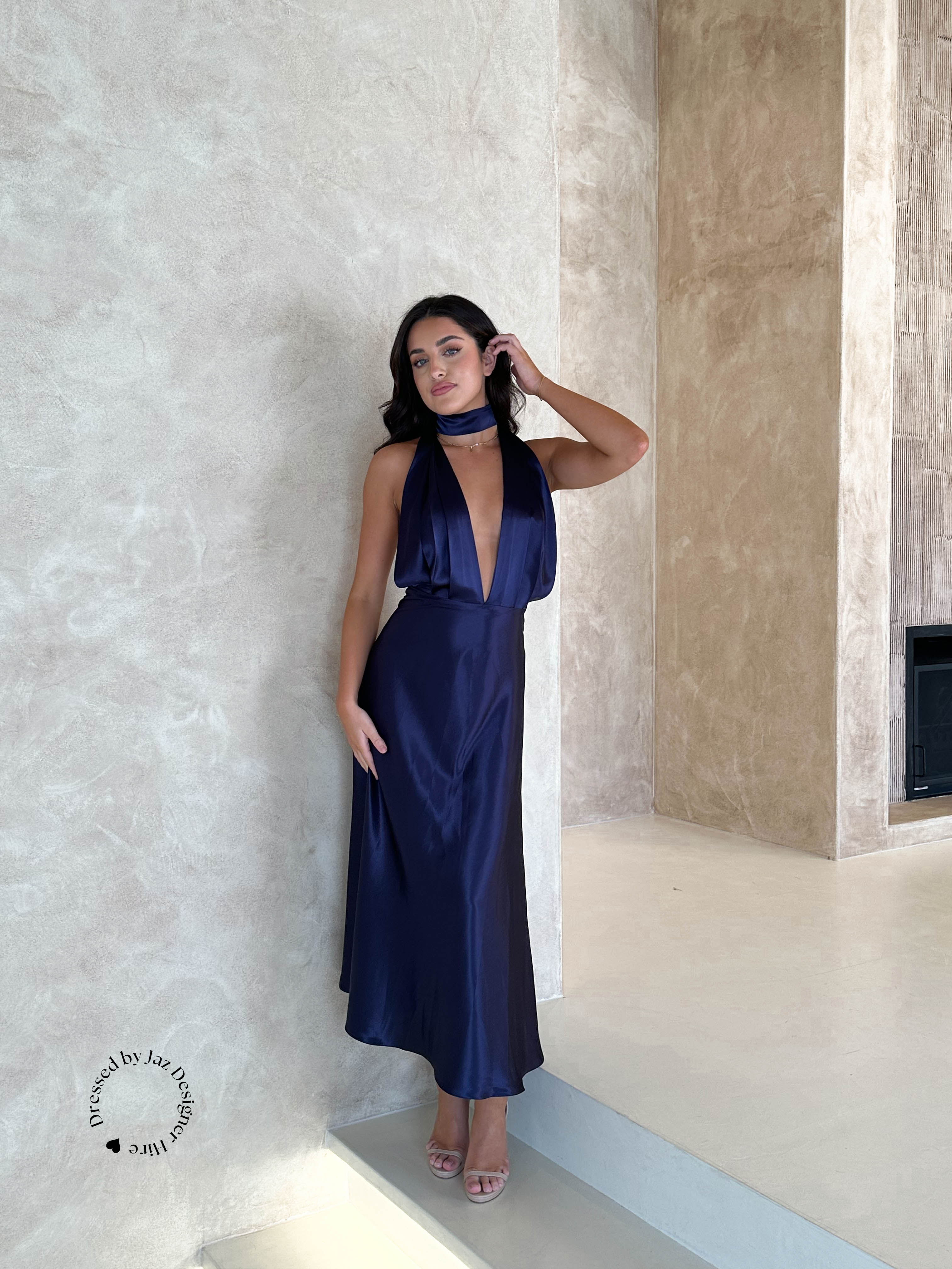 YLD Designs Halter Dress Hire Dressed by Jaz