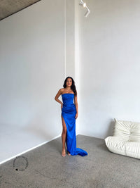 Pierre Embellished gown - Cobalt blue