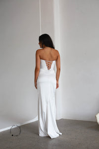 Lia Stublla white formal dress
