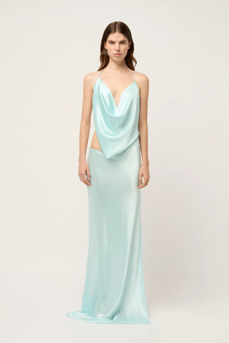 Iced Bias Gown - Ice Blue