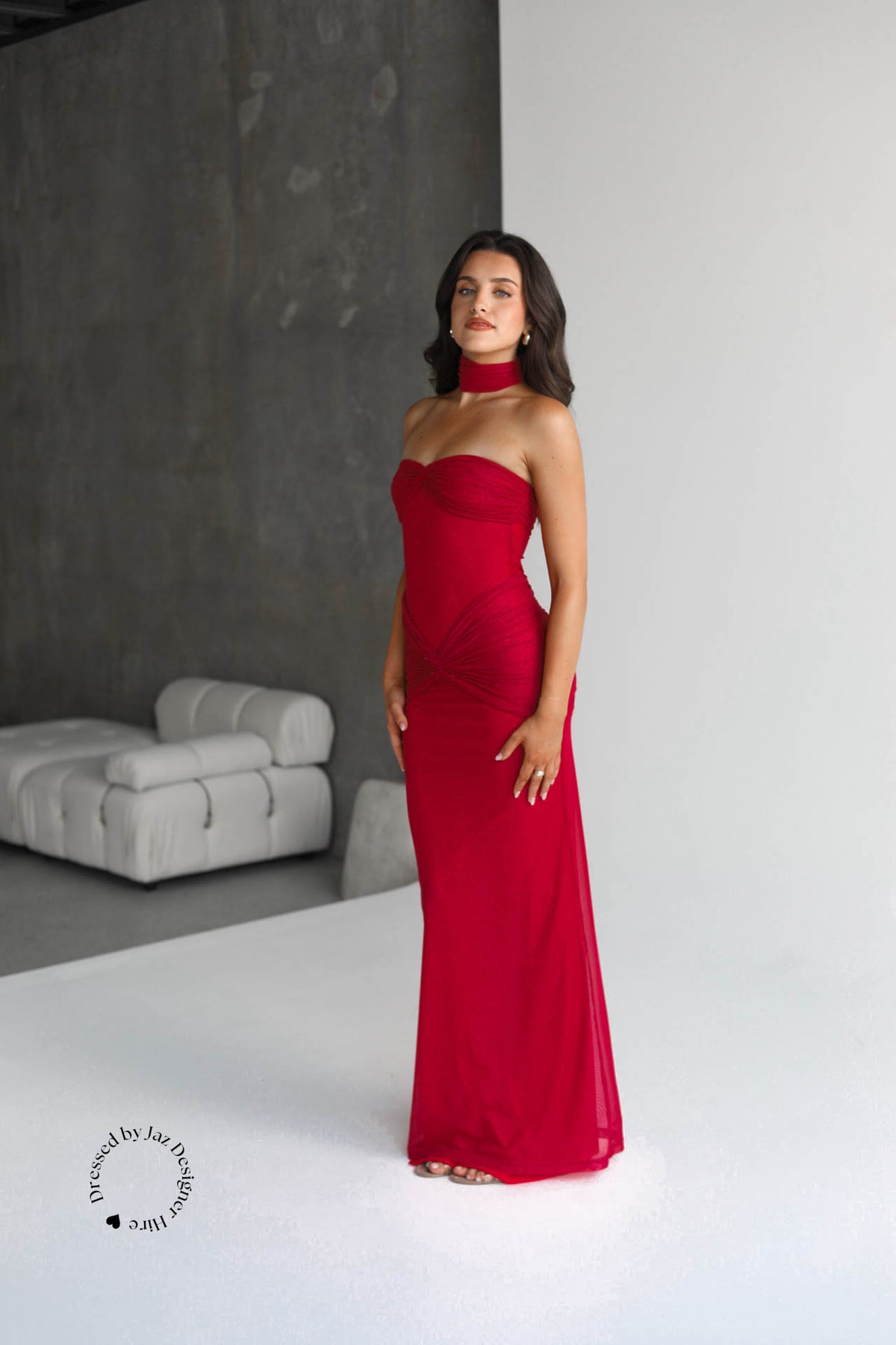 Red formal dress hire