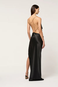 Iced Bias Gown - Black