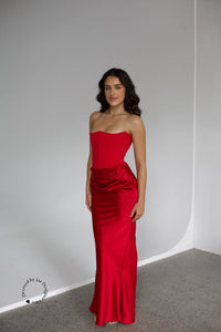 Persephone Corset Gown - Red
