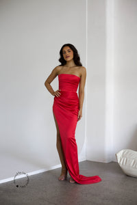 Lia stublla red formal dress