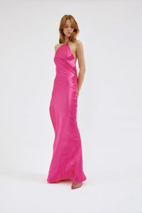 Charlie Bias Halter Dress - Pink