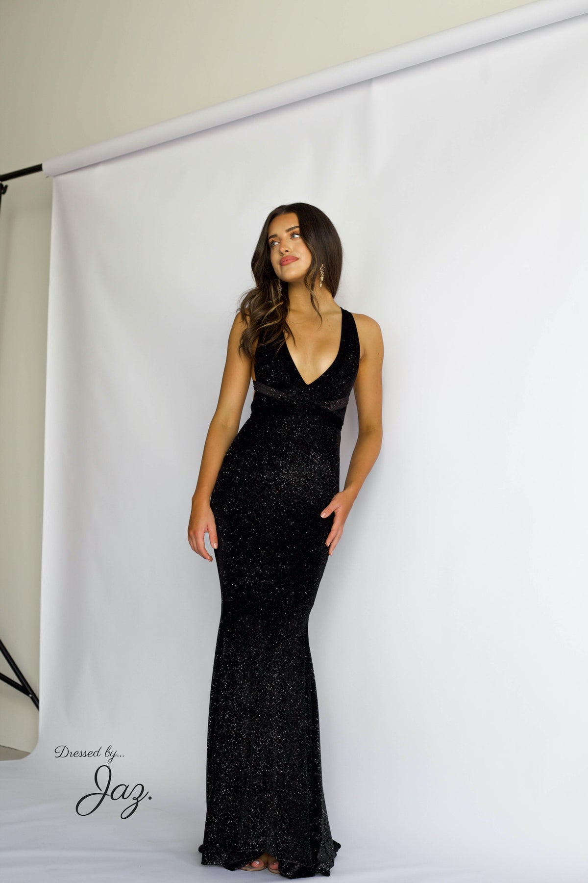 the private collection nikola gown black
