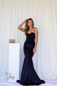Cindy Gown - Navy Sparkle