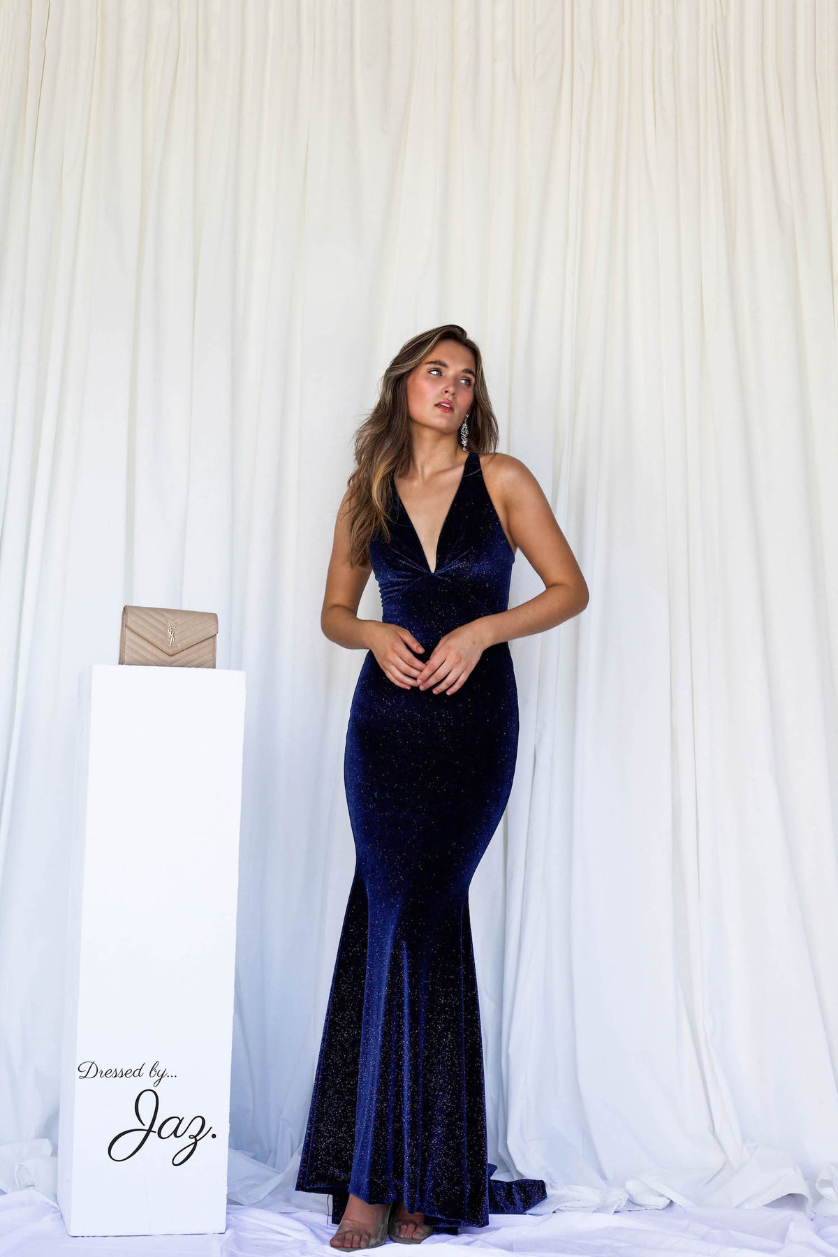 Kelly Gown - Navy Sparkle