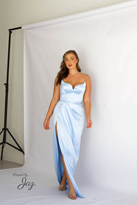 Lia Stublla - Rosa Gown - Light Blue