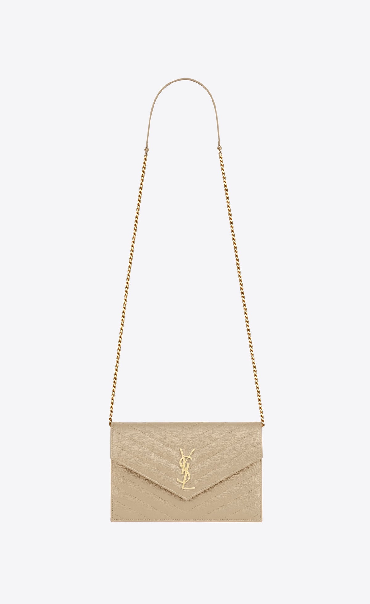 Envelope Chain Clutch - Nude