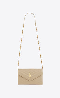 Envelope Chain Clutch - Nude