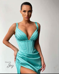Lia Stublla blue formal dress